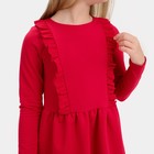 Платье для девочки с рюшей KAFTAN «Basic line», размер 32 (110-116), цвет красный 6074844