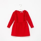 Платье для девочки с рюшей KAFTAN «Basic line», размер 32 (110-116), цвет красный 6074844