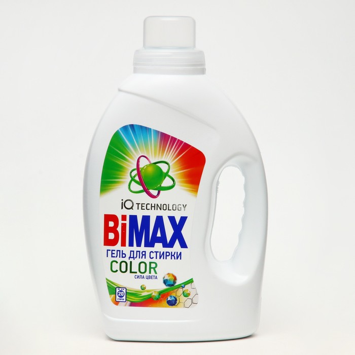 Жидкое средство для стирки BiMax Color Iq smart, гель, для разноцветных тканей, 1.3 л - Фото 1