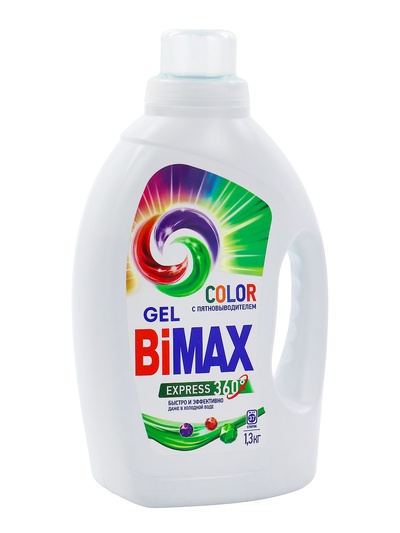 Жидкое средство для стирки BiMax Color Iq smart, гель, для разноцветных тканей, 1.3 л