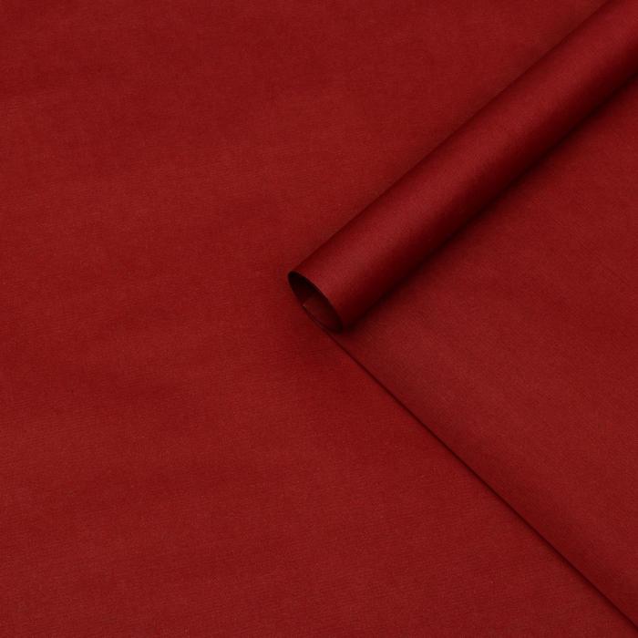 Бумага упаковочная крафт двусторонняя, красный, 70 х 90 см, г/м² - Фото 1