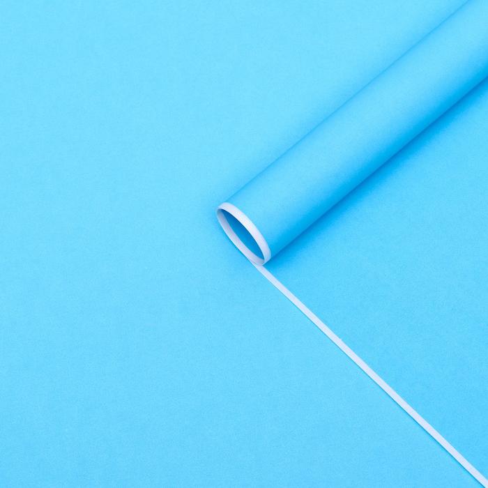 Бумага для декора и флористики, UPAK LAND, крафт, двусторонняя, голубая, однотонная, лист 1шт., 70 х 90 см - Фото 1