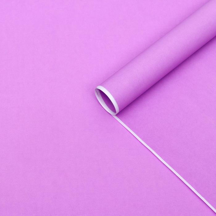 Бумага для декора и флористики, UPAK LAND, крафт, двусторонняя, сиреневая, однотонная, лист 1шт., 70 х 90 см - Фото 1
