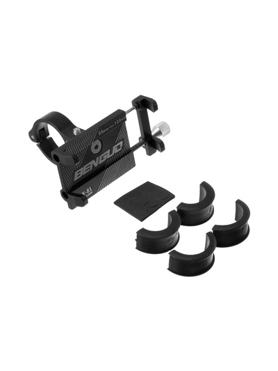 Держатель для телефона на велосипед, алюминиевый, до 185×100 мм, чёрный