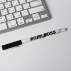 Ручка шариковая синяя паста 0.7 мм с колпачком Girl boss пластик софт-тач, цена за 1шт - Фото 2
