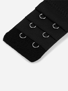 Застёжка для бюстгальтера, удлинитель, 3 ряда 2 крючка, 3.2×10.5 см, 5 шт., чёрная - Фото 4