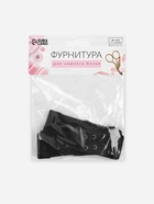 Застёжка для бюстгальтера, удлинитель, 3 ряда 2 крючка, 3.2×10.5 см, 5 шт., чёрная 5225006 - фото 13910731