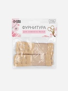 Застёжка для бюстгальтера, удлинитель, 3 ряда 2 крючка, 3.2×10.5 см, 5 шт., бежевая 5225007 - фото 14600812