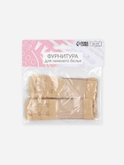 Застёжка для бюстгальтера, удлинитель, 3 ряда 2 крючка, 3.2×10.5 см, 5 шт., бежевая - Фото 7