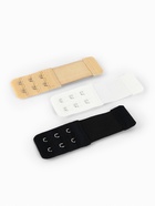 Застёжка для бюстгальтера, удлинитель, 3 ряда 2 крючка, 3.2×10.5 см, 3 шт. 5225008