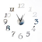 Часы-наклейка "Ясмина", d-45 см, сек. стрелка 13 см, цифра 7.5 х 5 см, серебро - Фото 4