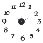 Часы настенные интерьерные, 3d «Ясмина», плавный ход, наклейка, большие, d=45 см, чёрные - Фото 1