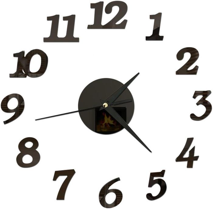 Часы-наклейка, серия: DIY, "Ясмина", плавный ход, d-45 см, секундная 12 см, цифра 7.5 х 5 см