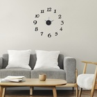 Часы настенные интерьерные, 3d «Ясмина», плавный ход, наклейка, большие, d=45 см, чёрные - Фото 2