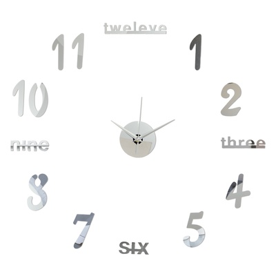 Часы настенные интерьерные «Эмин», 3D, наклейка, d=50 см, цифры 7.5×5 см