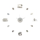 Часы настенные интерьерные для кухни, 3d "Время кофе", наклейка, большие, d-50 см - Фото 1