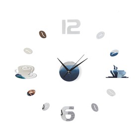 Часы-наклейка 'Время кофе', d-50 см