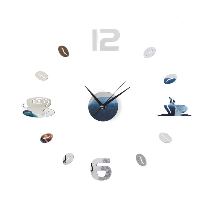 Часы-наклейка "Время кофе", d-50 см - Фото 1