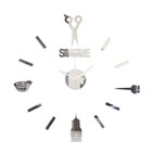 Часы-наклейка, серия: DIY, "Парикмахер", d-45 см, сек. стрелка 12 см, 1 АА, серебро - фото 295108623