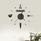 Часы настенные интерьерные «Парикмахер», 3D, наклейка, большие, d=45 см - Фото 2