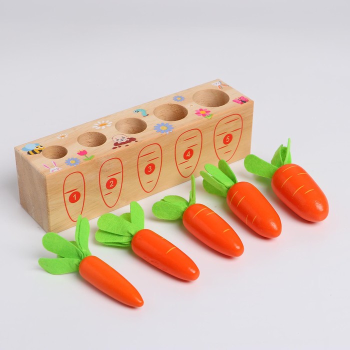 Развивающий набор «Посади разные морковки» 20 × 5,5 × 5 см - фото 1899879566