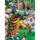 Алмазная мозаика с частичным заполнением на подрамнике «Павлины», 30×40 см - Фото 2