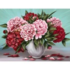 Алмазная мозаика с полным заполнением на подрамнике «Пионы», 30×40 см - Фото 2