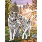 Алмазная мозаика с полным заполнением на подрамнике «Волки», 30 x 40 см - Фото 3