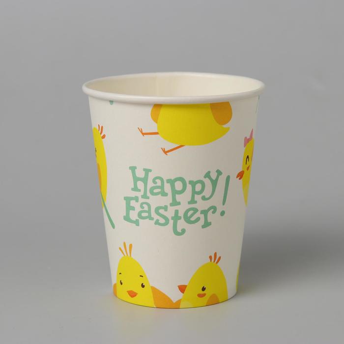 Стакан бумажный «Счастливой Пасхи», цыплёнок, набор 6 шт. - Фото 1