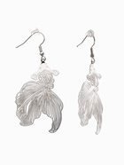 Серьги металл «Рыбка», волшебство, цвет серебро - Фото 1