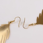 Серьги металл «Папоротник» листочек, цвет золото - Фото 5