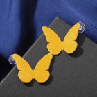 Серьги ассорти "Мягкость" бабочки, цвет жёлтый - фото 9191565