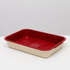 Туалет средний с сеткой 36 х 26 х 6,5 см, бордовый/бежевый - Фото 1