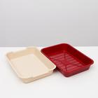 Туалет средний с сеткой 36 х 26 х 6,5 см, бордовый/бежевый - Фото 5