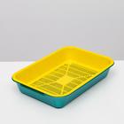 Туалет средний с сеткой 36 х 26 х 6,5 см, жёлтый/бирюзовый - Фото 3