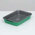 Туалет средний с сеткой 36 х 26 х 6,5 см, серый/ярко-зелёный - Фото 5