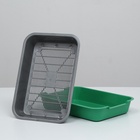 Туалет средний с сеткой 36 х 26 х 6,5 см, серый/ярко-зелёный - Фото 6