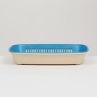 Туалет округлый с сеткой 33,5 х 25 х 6 см, голубой/бежевый - Фото 2