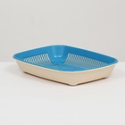 Туалет округлый с сеткой 33,5 х 25 х 6 см, голубой/бежевый - Фото 3
