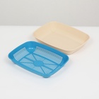 Туалет округлый с сеткой 33,5 х 25 х 6 см, голубой/бежевый - Фото 6