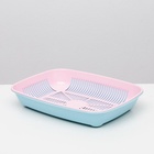 Туалет округлый с сеткой 33.5×25×6 см, розовый/голубой - Фото 2