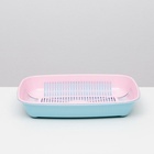 Туалет округлый с сеткой 33.5×25×6 см, розовый/голубой - Фото 3