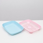 Туалет округлый с сеткой 33.5×25×6 см, розовый/голубой - Фото 6