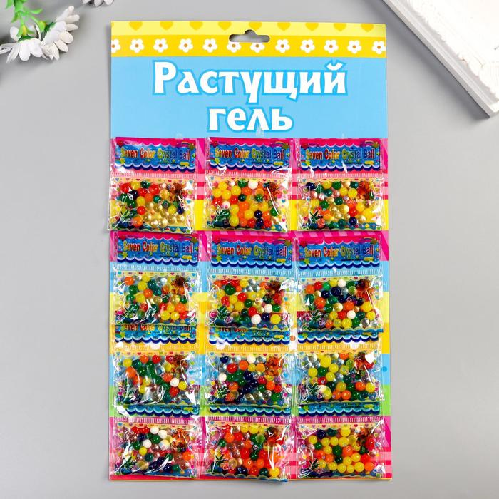 

Растущий гель "Цветной крупный" набор 12 пакетов 28х17 см
