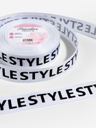 Лента репсовая «Style», 25 мм, 23±1 м, чёрная, белая - Фото 4