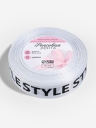 Лента репсовая «Style», 25 мм, 23±1 м, чёрная, белая - Фото 5