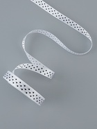 Лента атласная «Горошек», 15 мм, 23±1 м, белая №001 - Фото 3