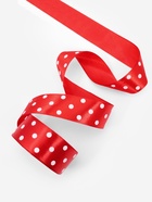 Лента атласная «Горошек», 40 мм, 23±1 м, красная №026 - Фото 3