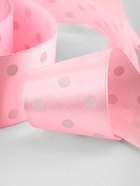 Лента атласная «Горошек», 40 мм, 23±1 м, розовая №004 - Фото 3