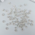 Бусины металл для творчества "Маленький цветочек" серебро набор 20 гр, 0,5х0,2 см - фото 804449303